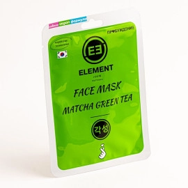 ELEMENT , Маска для лица тканевая ЭКСТРАКТ ЗЕЛЕНОГО ЧАЯ МАТЧА