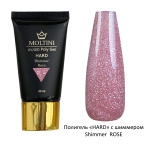 Moltini Polygel Hard (жесткий) Shimmer Rose (розовый с шиммером) 30 мл.